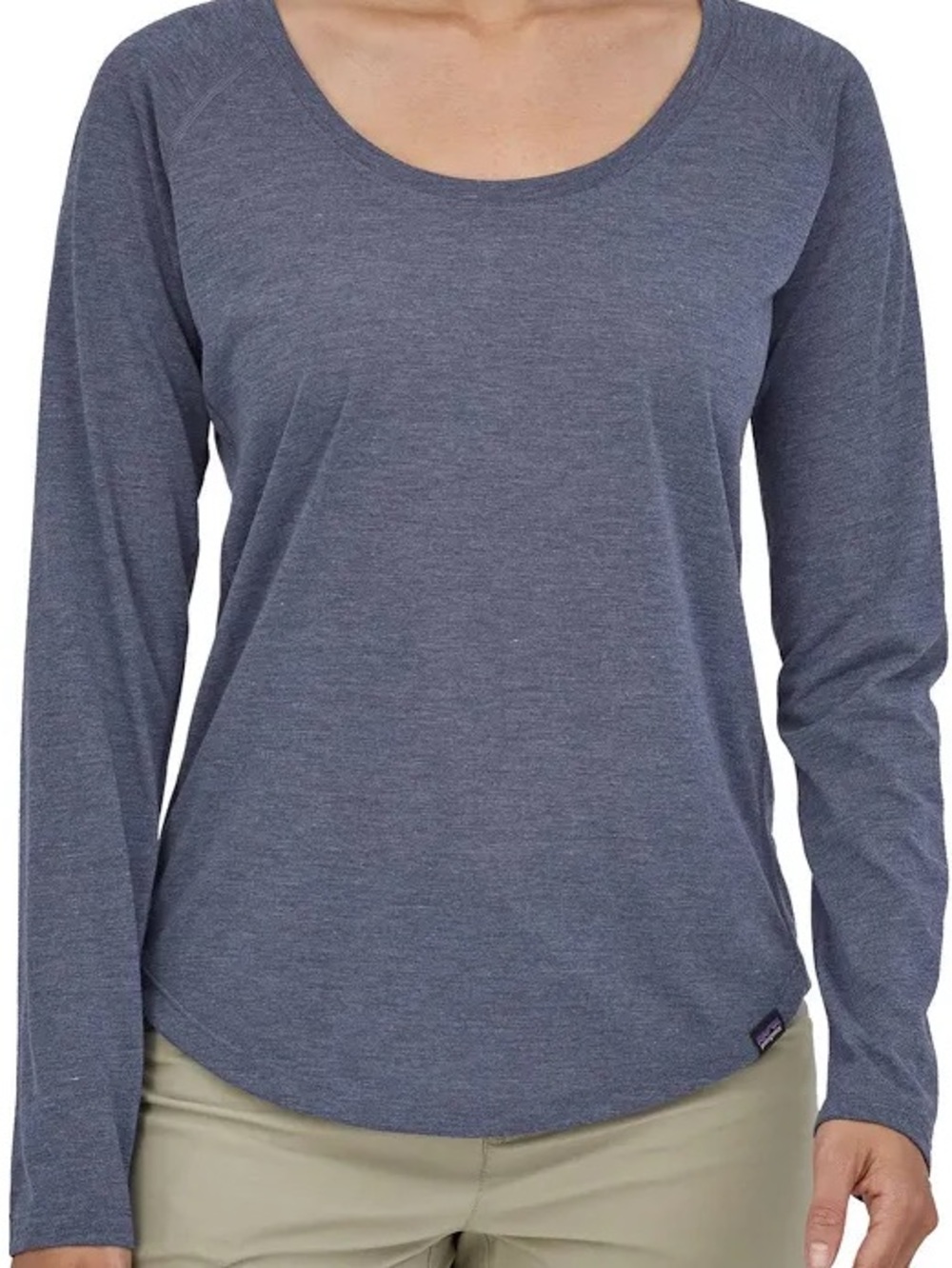 Patagonia Womens Capilene Cool Trail long sleeve shirt Classic Navy Size M